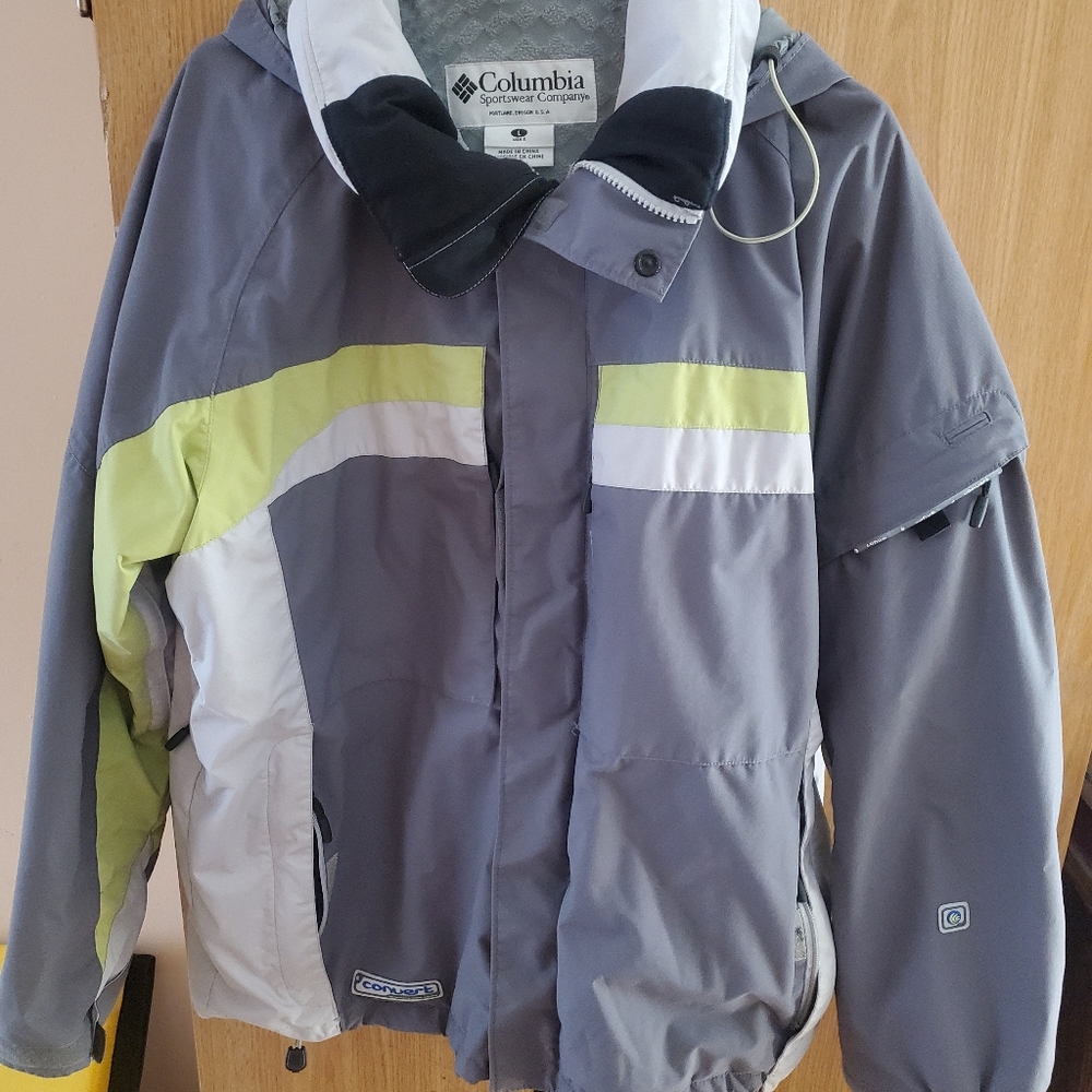Columbia mens windbraker jacket coat hooded L